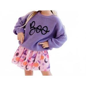 NEW SWEET WINK boo yarn knit sweater in lavender